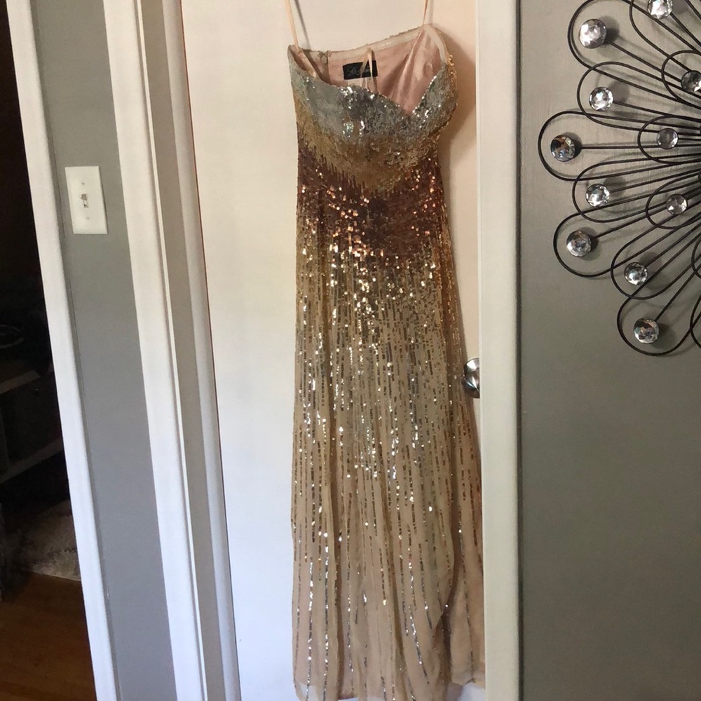 Sparkley gold prom /formal/ Pageant  dress!